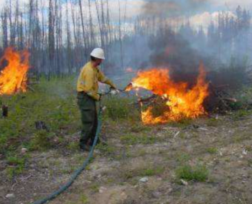 burning debris piles