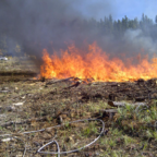 fire behaviour and initial-attack crew capabilities in burninh hervest debris