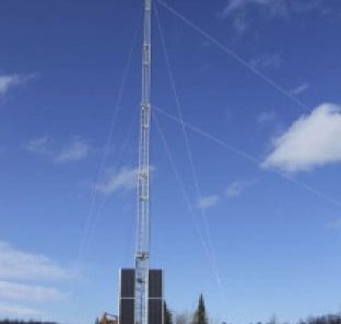 using a portable tower with video cameras